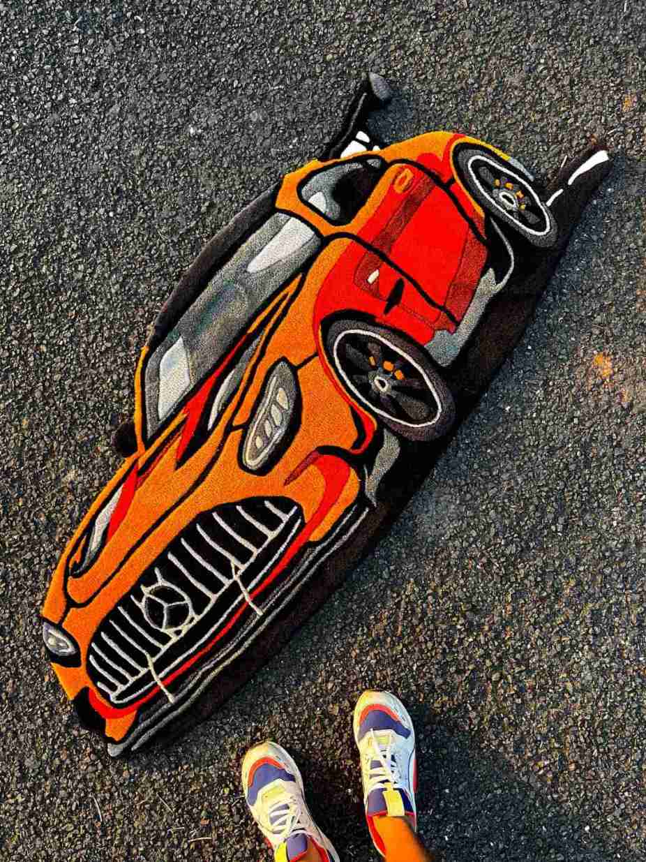 (SALE) AMG Car Custom Rug by Tuftplace