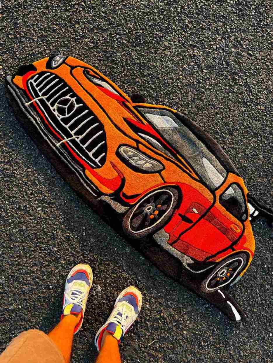 (SALE) AMG Car Custom Rug by Tuftplace