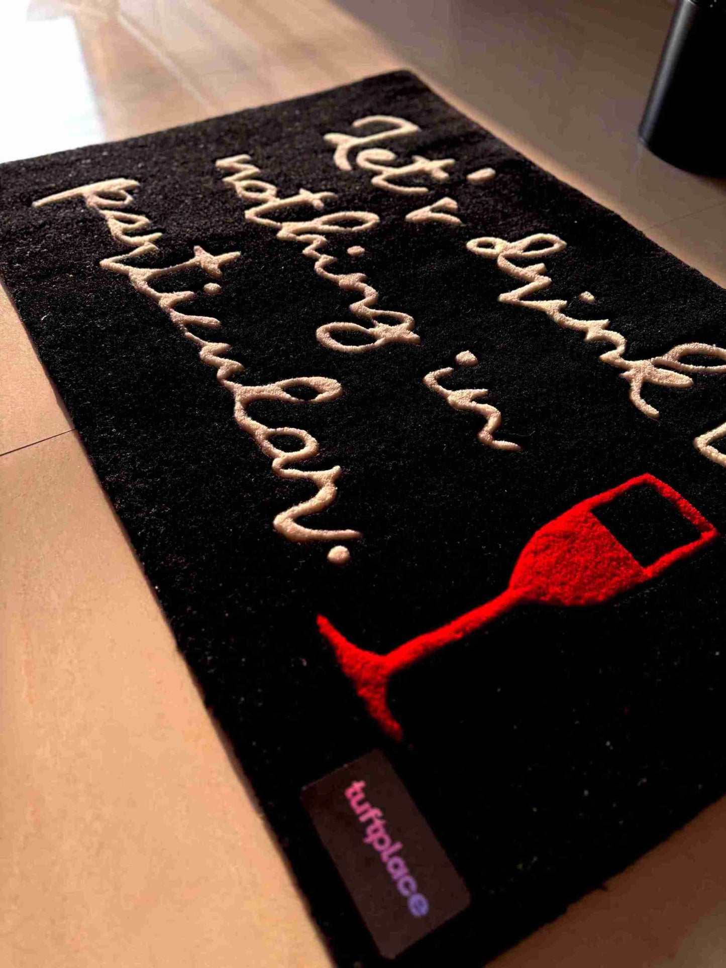 Cheers to Nothing Custom Rug by Tuftplace