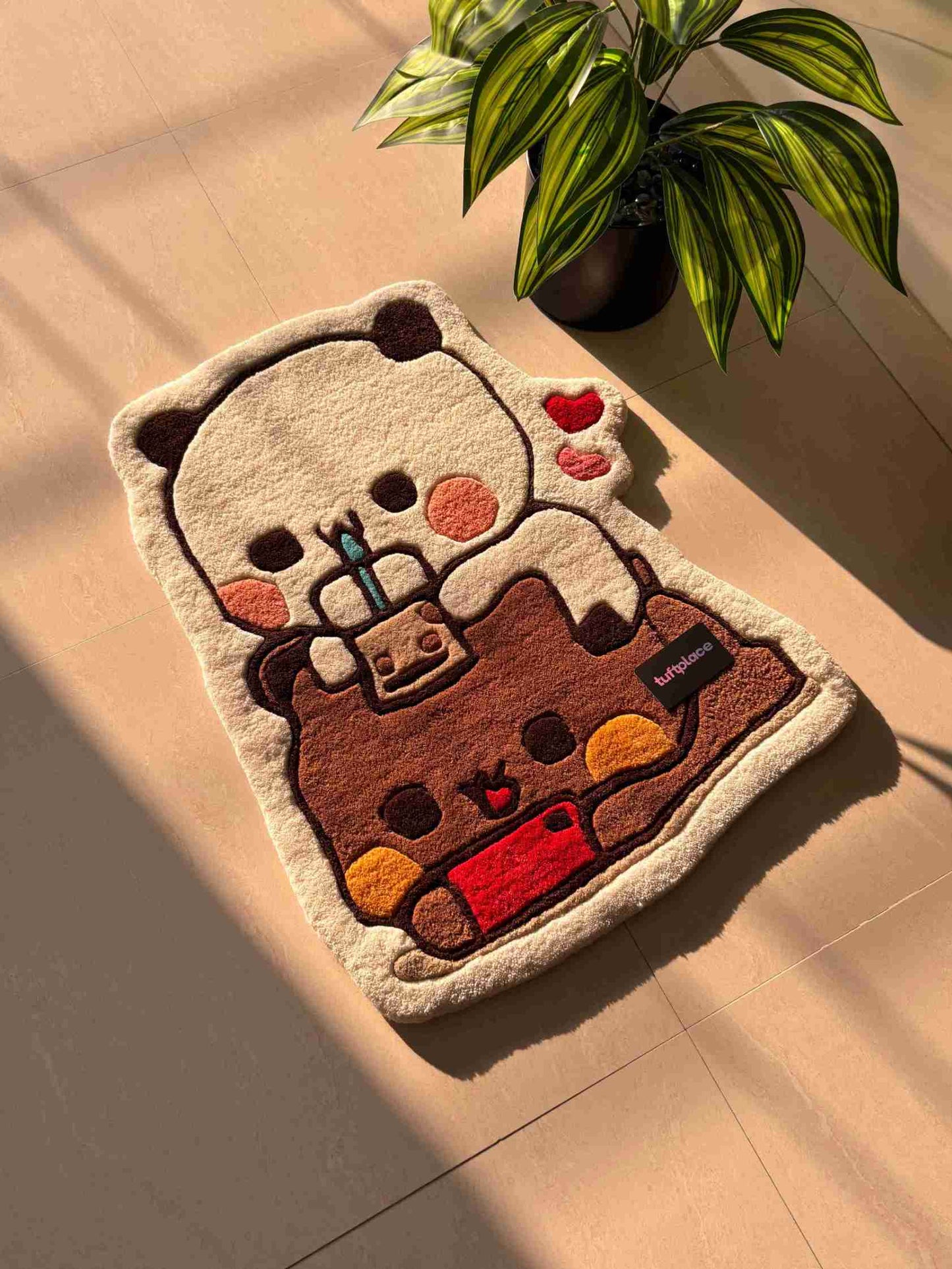 Cute Bear and Panda Custom Rug by Tuftplace