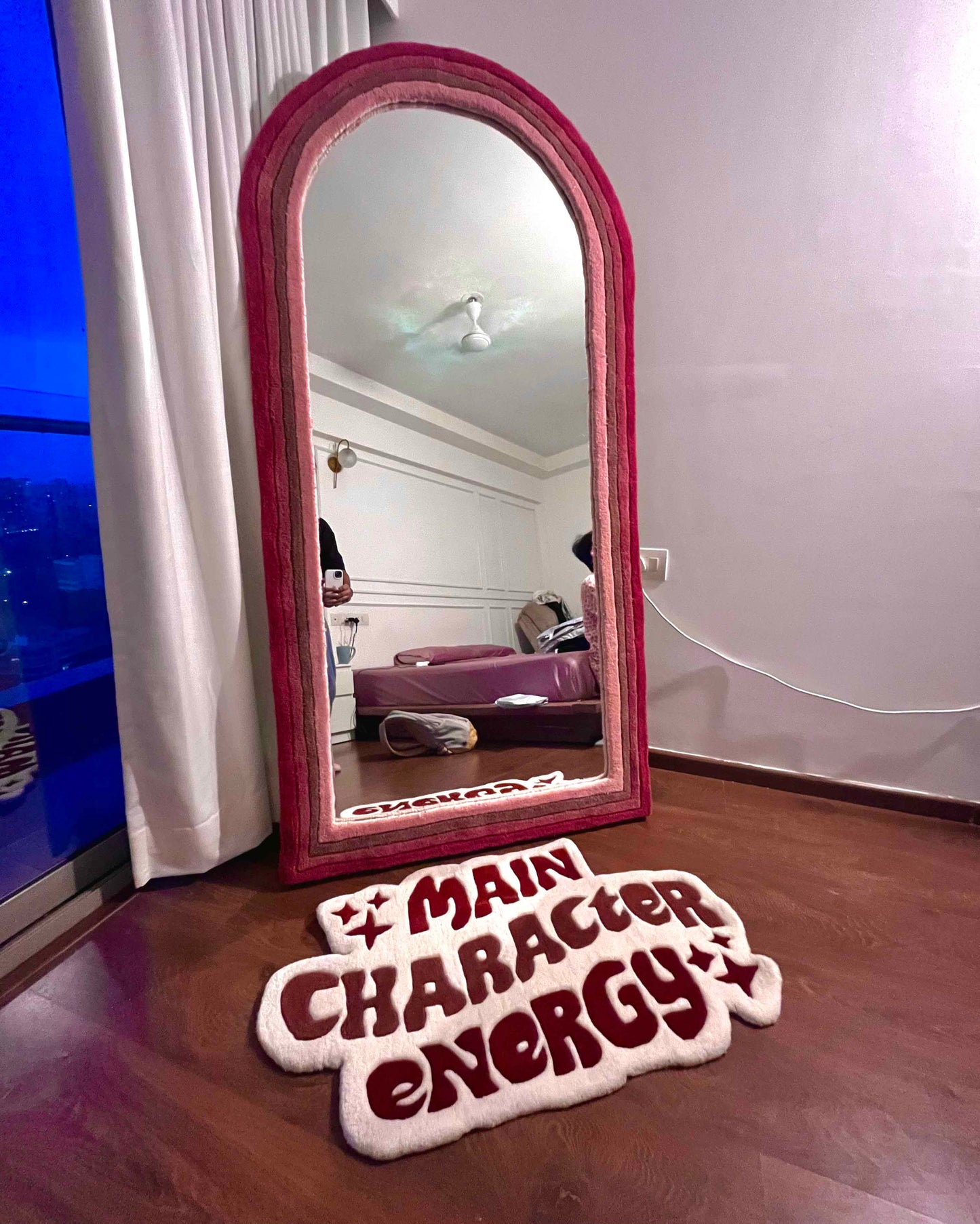 (SALE) Main Character Energy Deep Red Custom Rug by Tuftplace