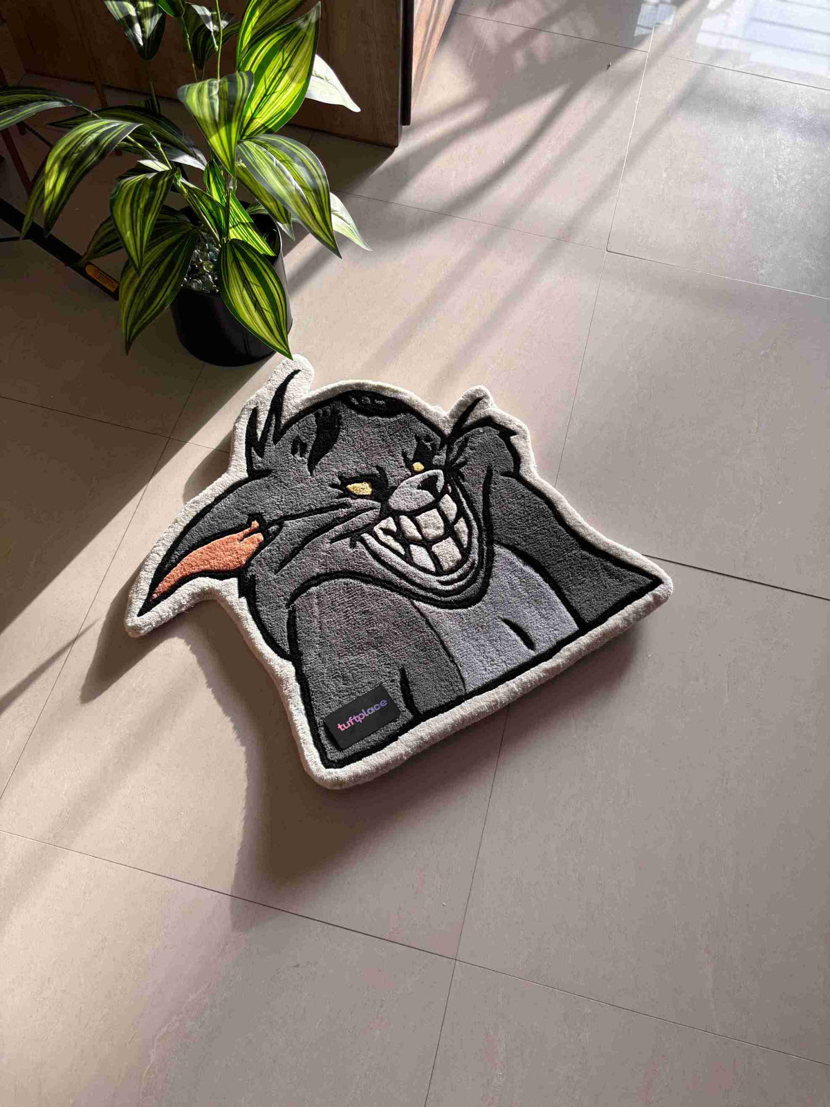 Laughing Tom Cartoon Custom Rug by Tuftplace