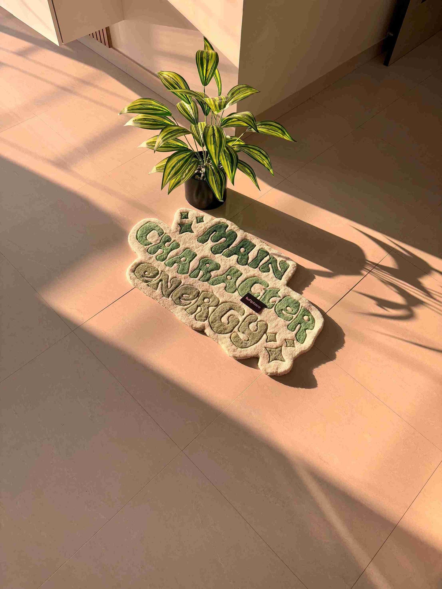 (SALE) Main Character Energy Green Custom Rug by Tuftplace