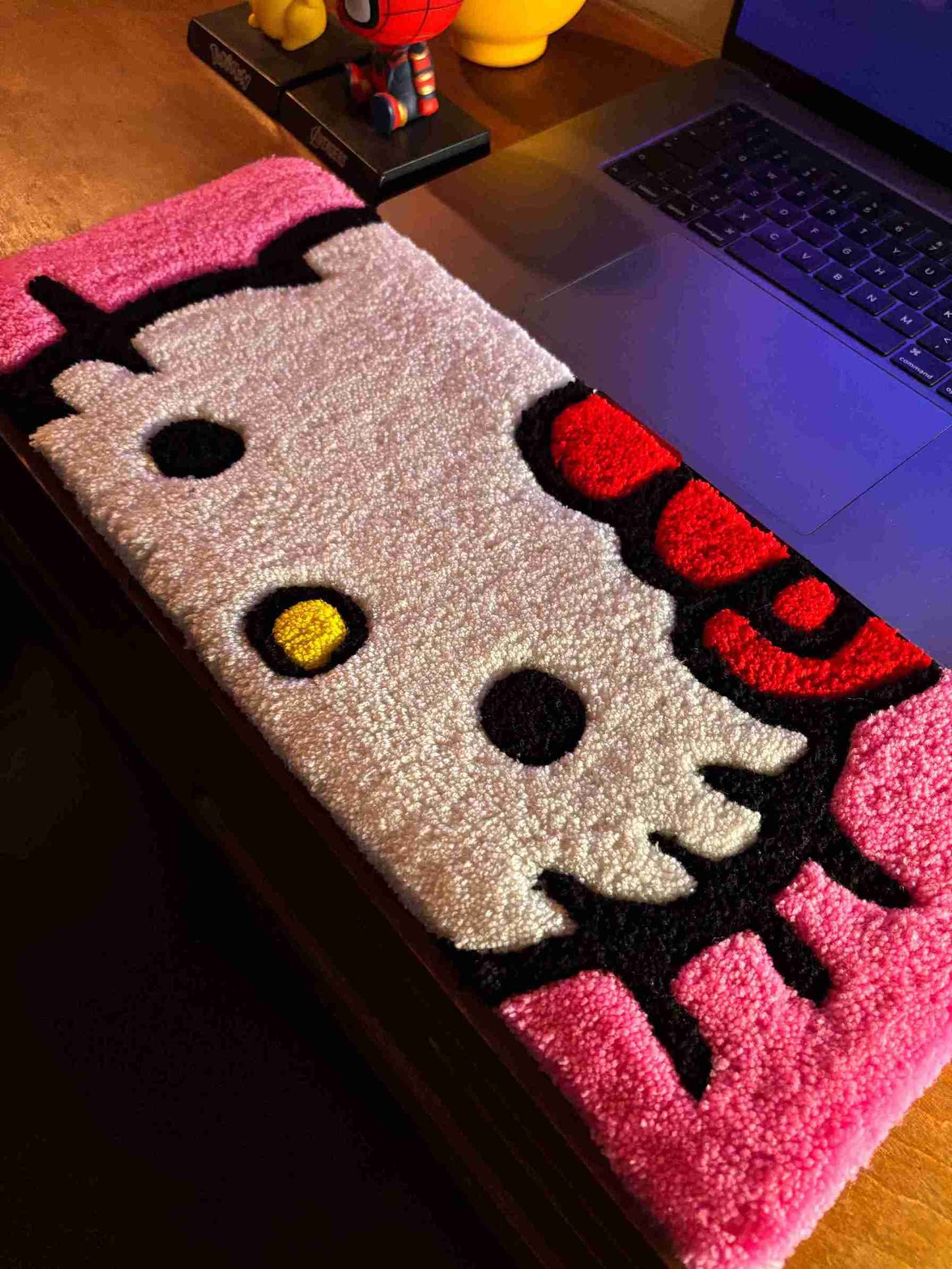 Pink Kitty Table Top & Keyboard Rug by Tuftplace