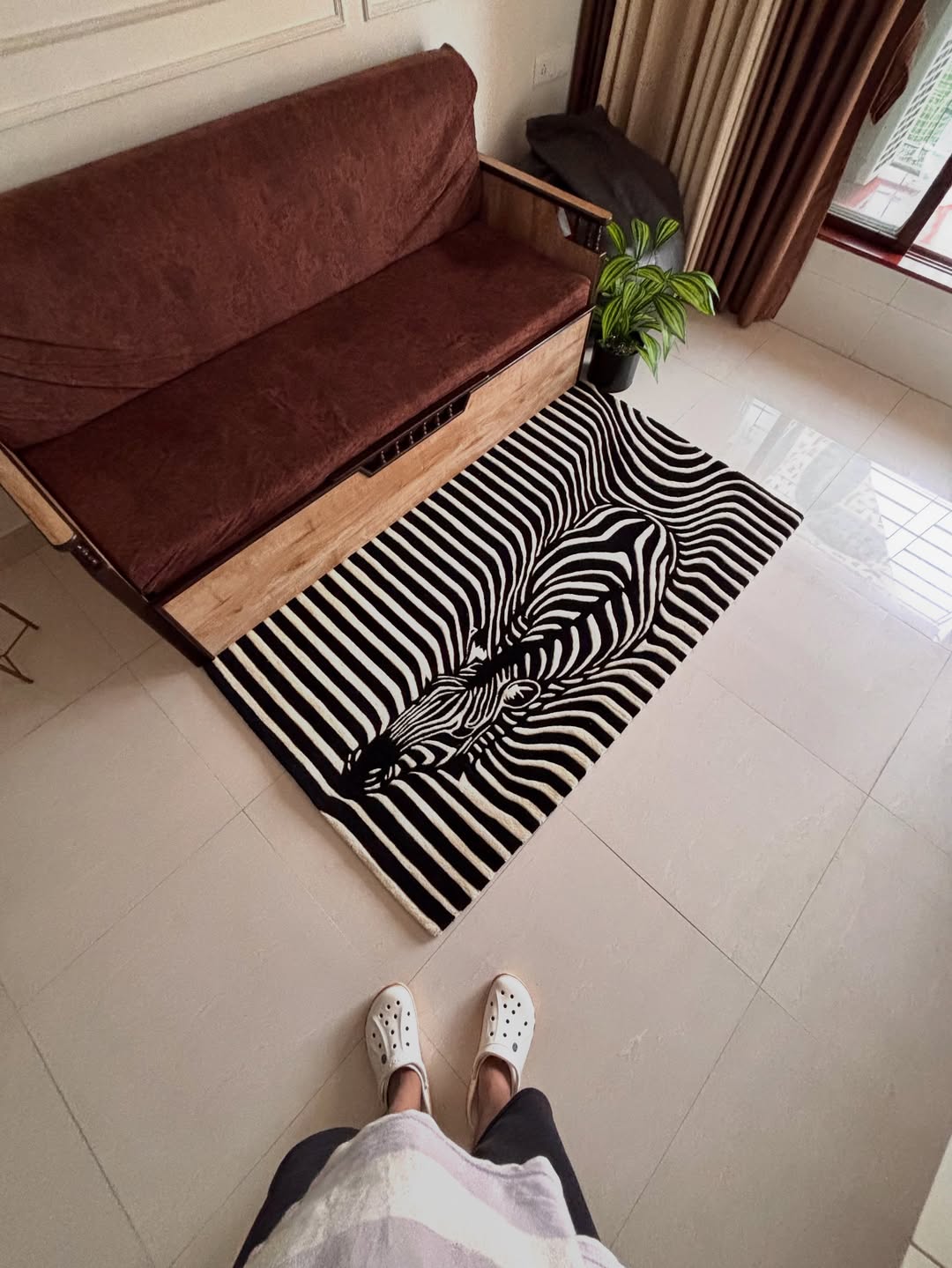 Zebra Illusion Custom Rug by Tuftplace
