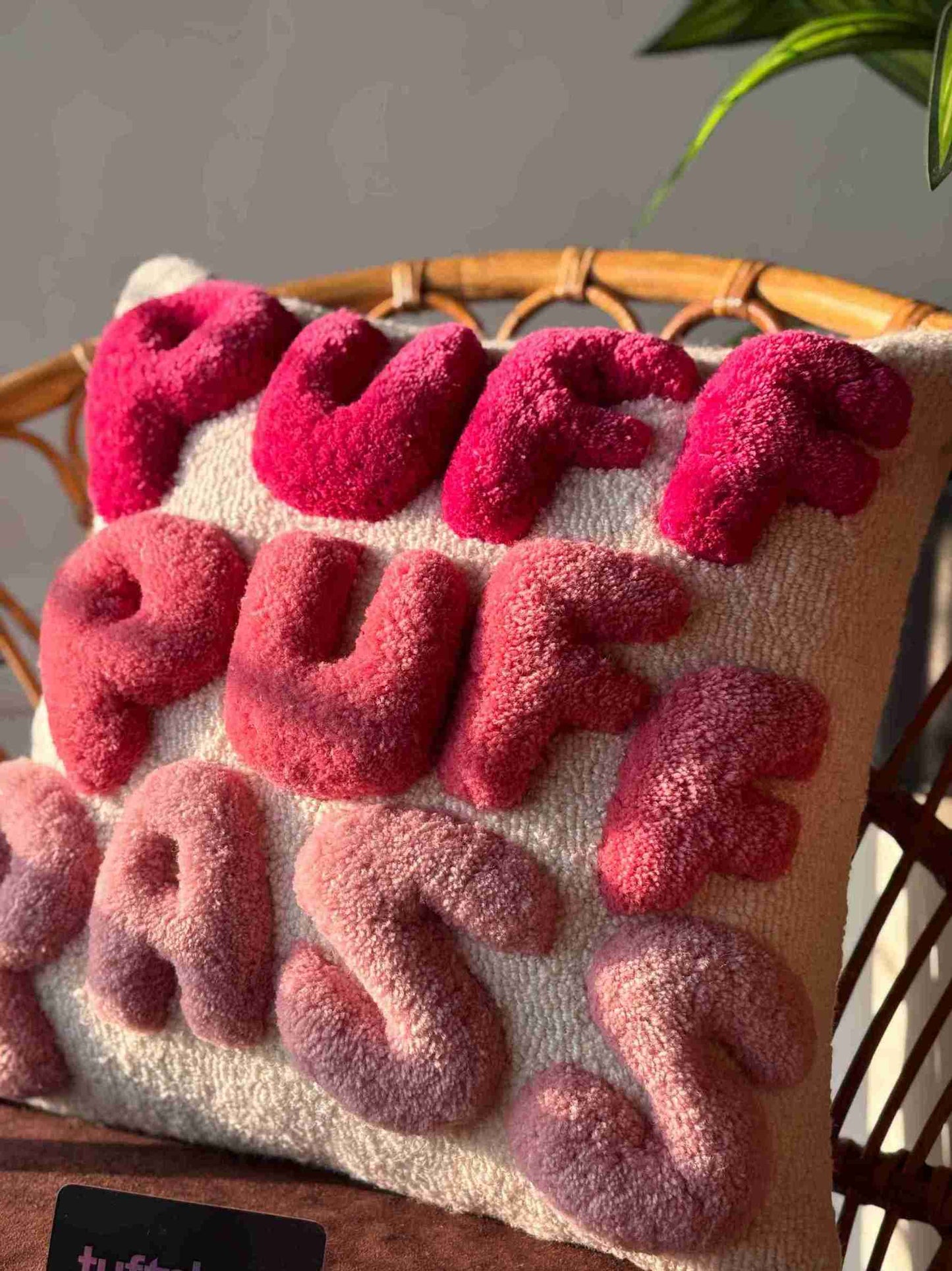 Puff Puff Pass Hand Tufted Cushion by Tuftplace