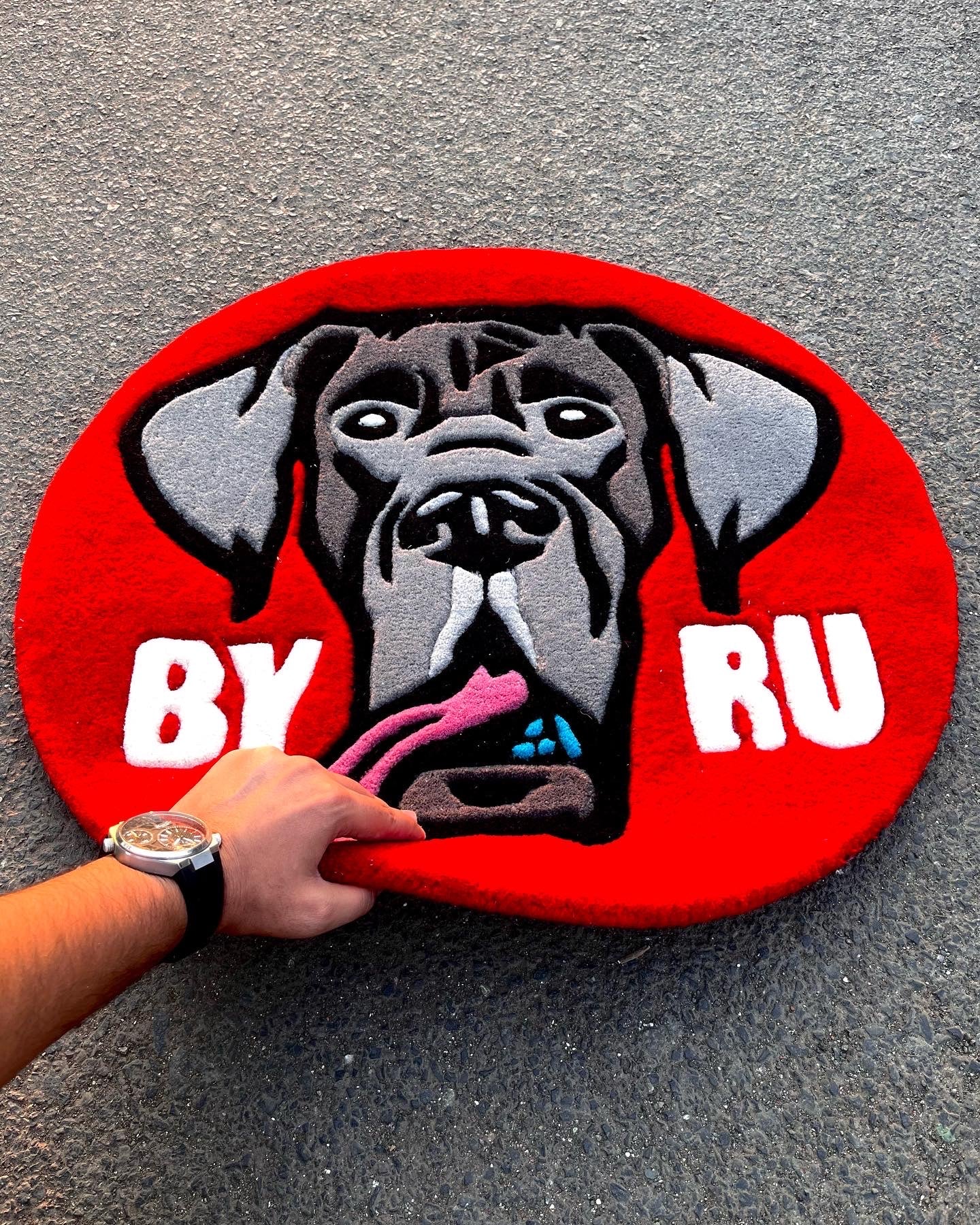 Byru Dog Custom Rug 01 by Tuftplace