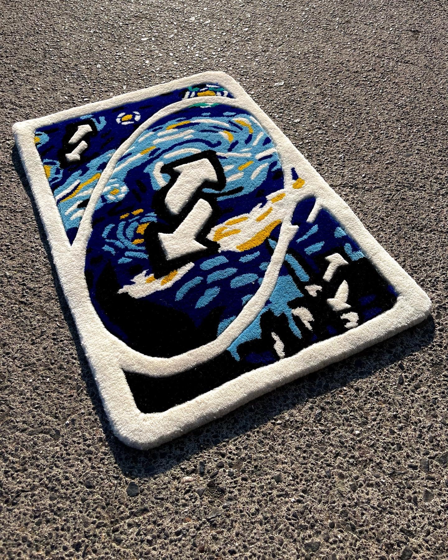 (SALE) Starry Night Reverse Card Custom Rug by Tuftplace