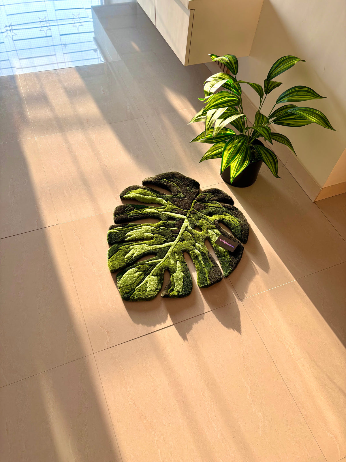 Monstera Leaf Custom Rug by Tuftplace