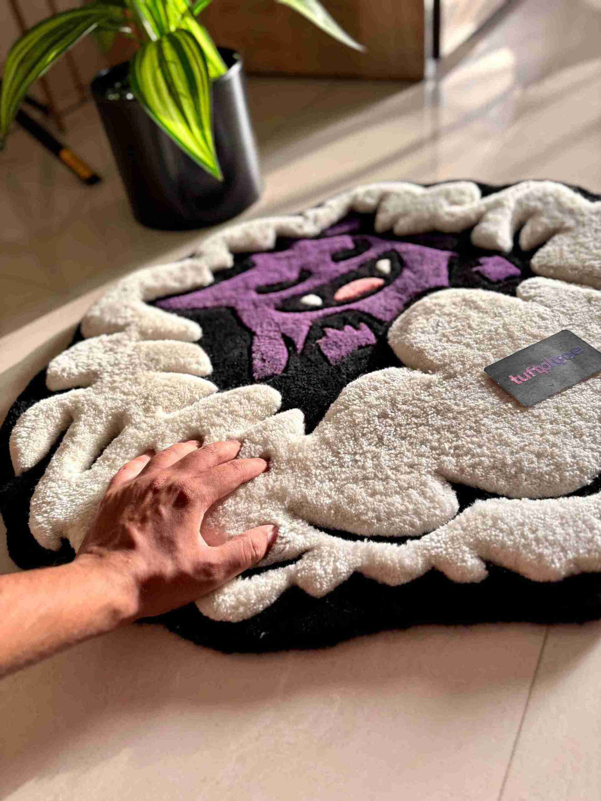 3D Poke Ghost Cloud Custom Rug by Tuftplace