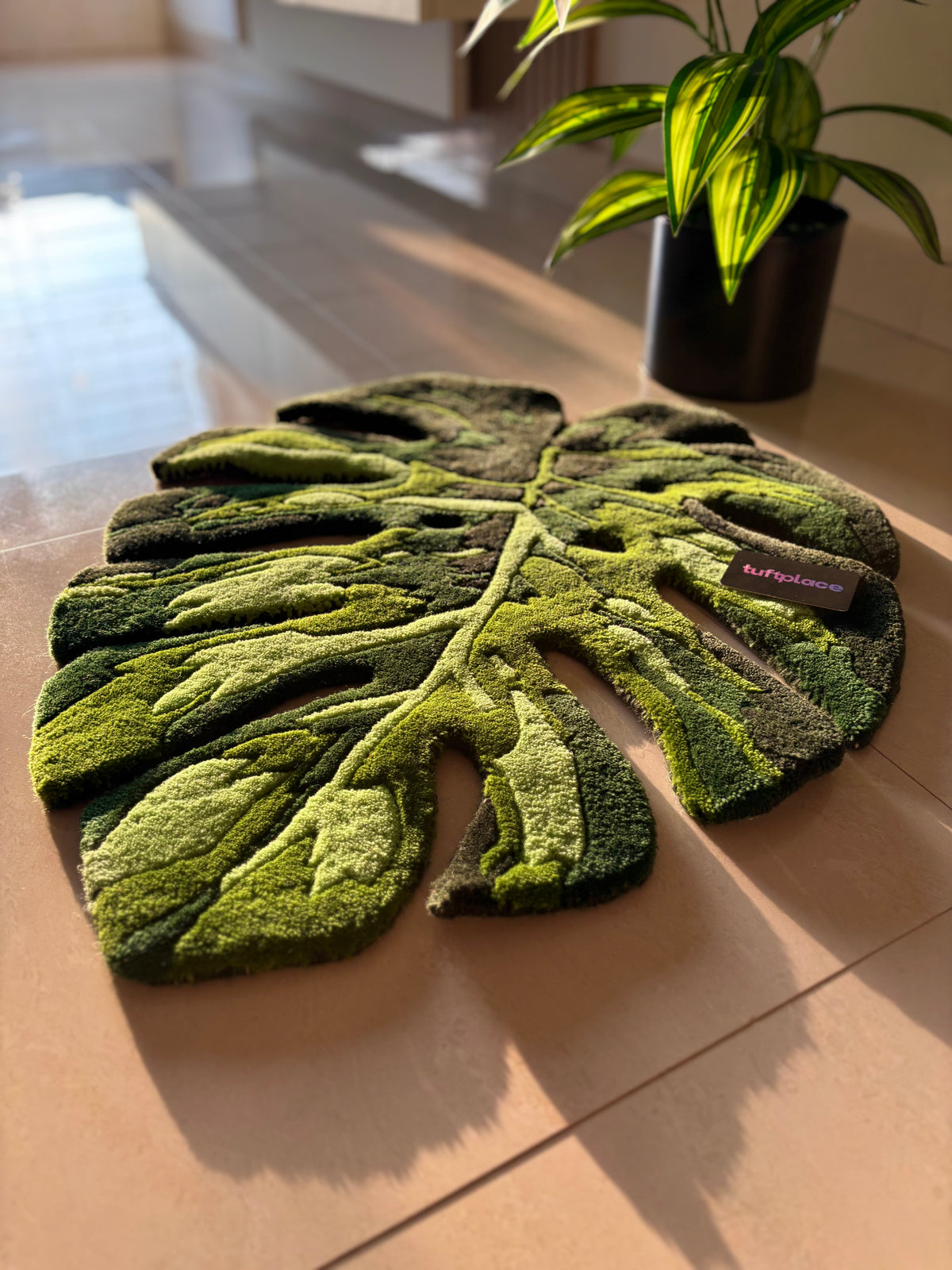 Monstera Leaf Custom Rug by Tuftplace