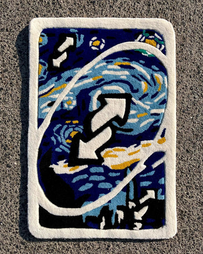 (SALE) Starry Night Reverse Card Custom Rug by Tuftplace