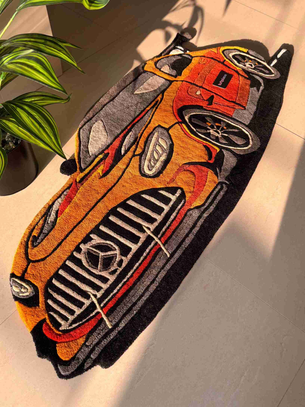 Bud Car Rug (SALE) AMG Car Custom Rug by Tuftplace – Tuftplace India
