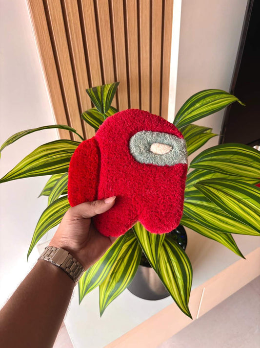 AmongUs Hand Tufted Coaster / Mug Rug / Table Decor