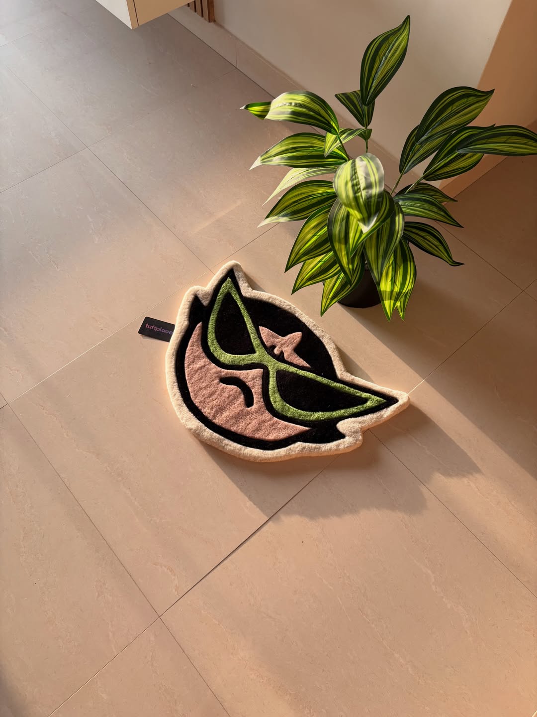 Angry Buttercup Face Art Custom Rug by Tuftplace