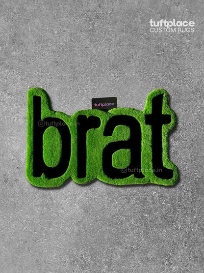 Brat Album Cover Art Inspired Custom Rug by Tuftplace