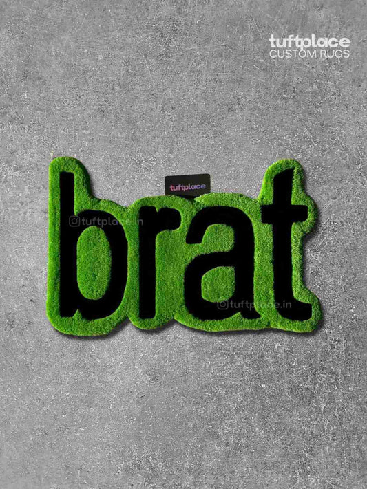 Brat Album Cover Art Inspired Custom Rug by Tuftplace
