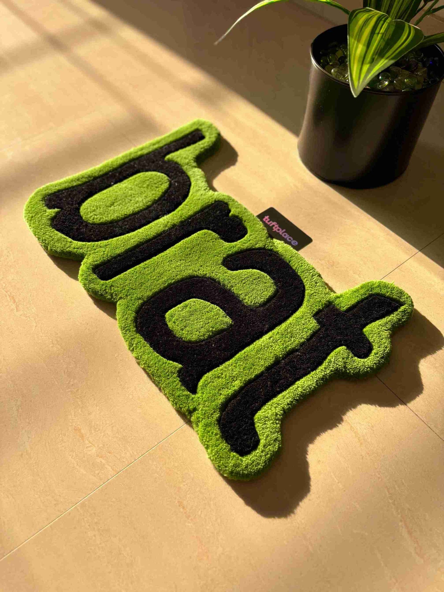 Brat Album Cover Art Inspired Custom Rug by Tuftplace