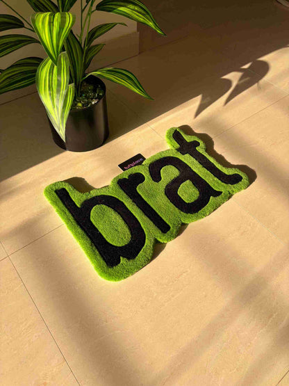 Brat Album Cover Art Inspired Custom Rug by Tuftplace