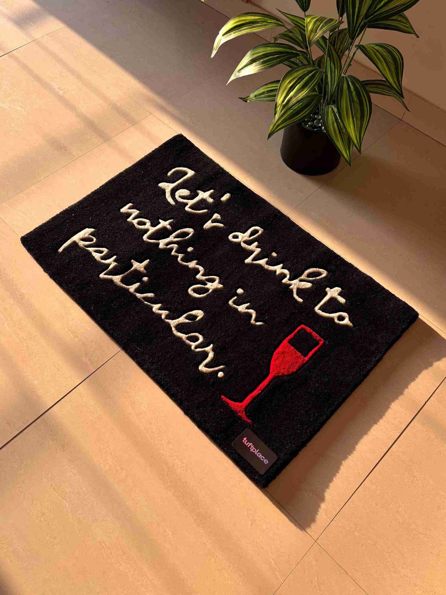 Cheers to Nothing Custom Rug by Tuftplace