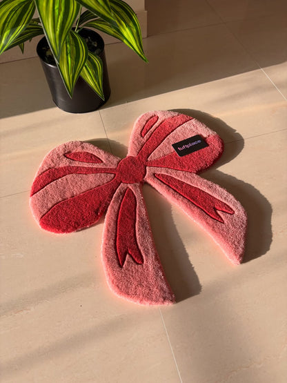 Pink Bow Custom Rug by Tuftplace