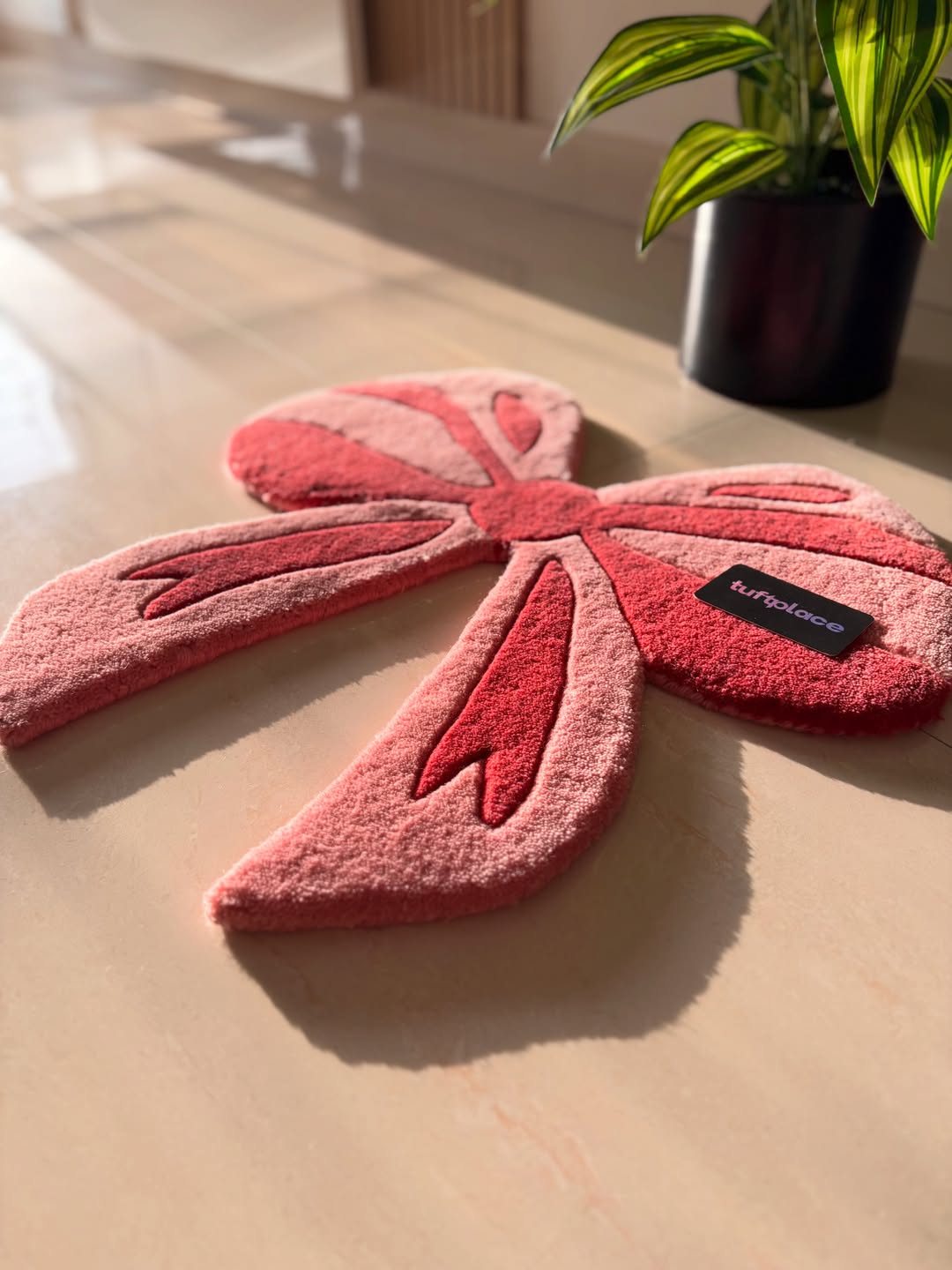 Pink Bow Custom Rug by Tuftplace
