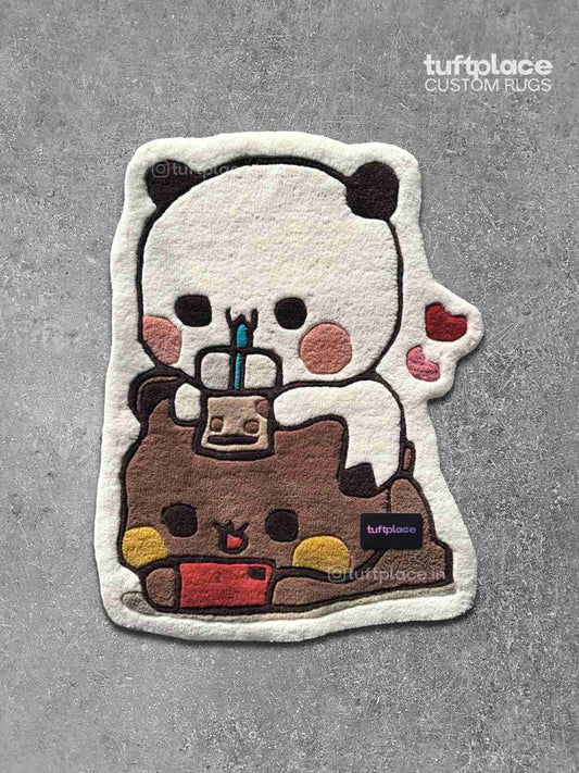 Cute Bear and Panda Custom Rug by Tuftplace