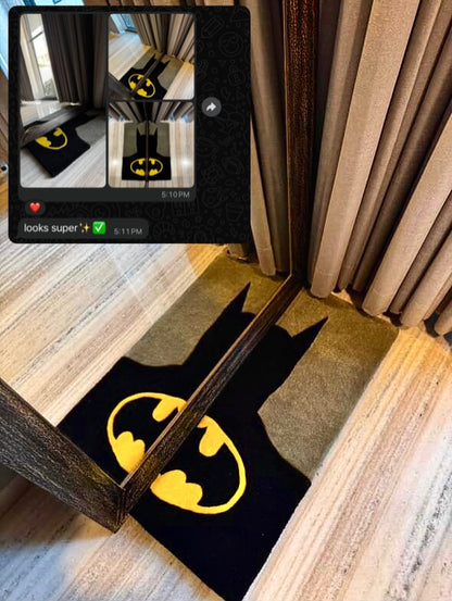 Dark Knight Bat Artwork Custom Rug by Tuftplace