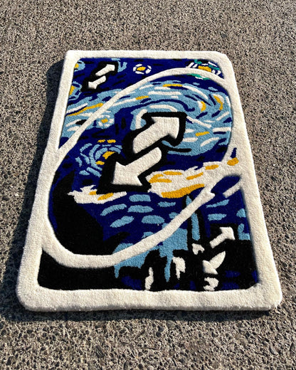 (SALE) Starry Night Reverse Card Custom Rug by Tuftplace