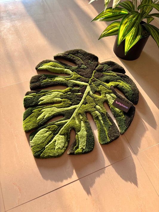 Monstera Leaf Custom Rug by Tuftplace