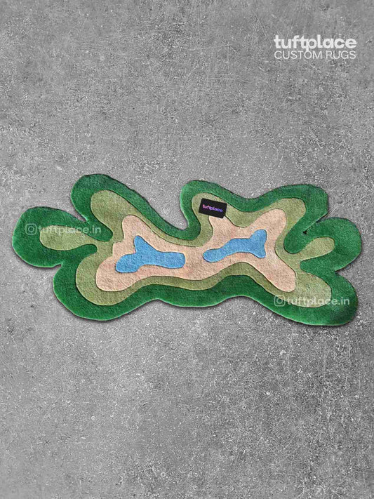 Green Splash Custom Rug by Tuftplace