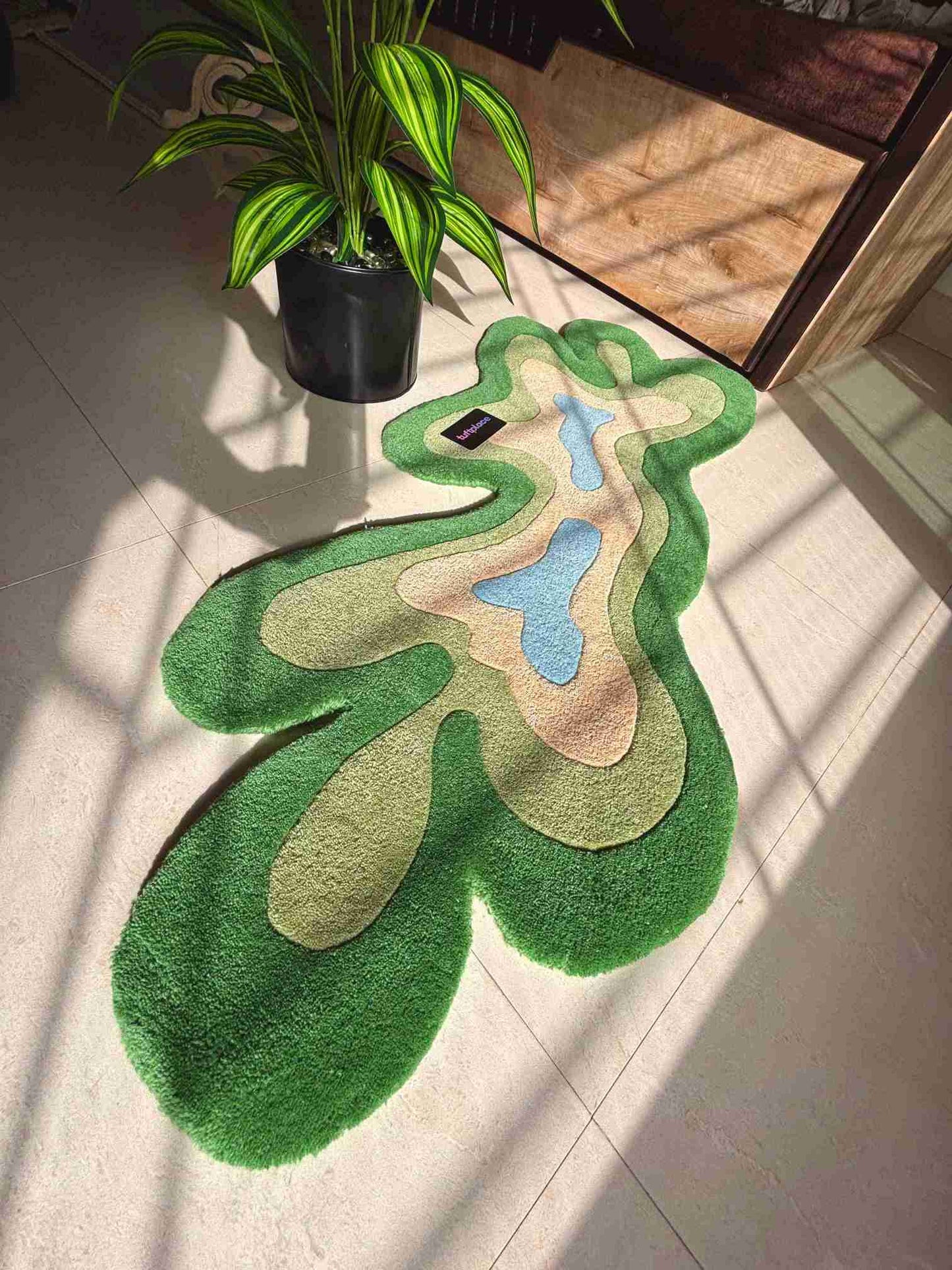 Green Splash Custom Rug by Tuftplace