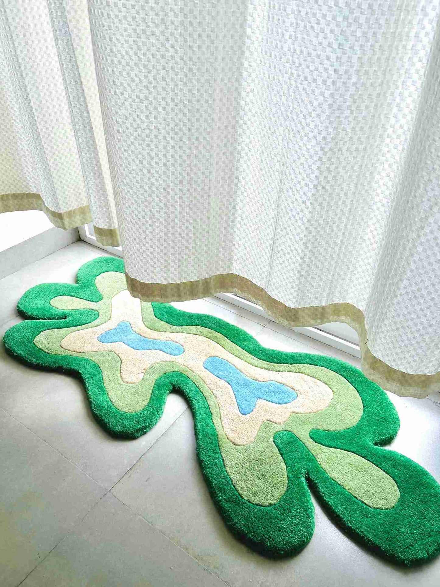 Green Splash Custom Rug by Tuftplace