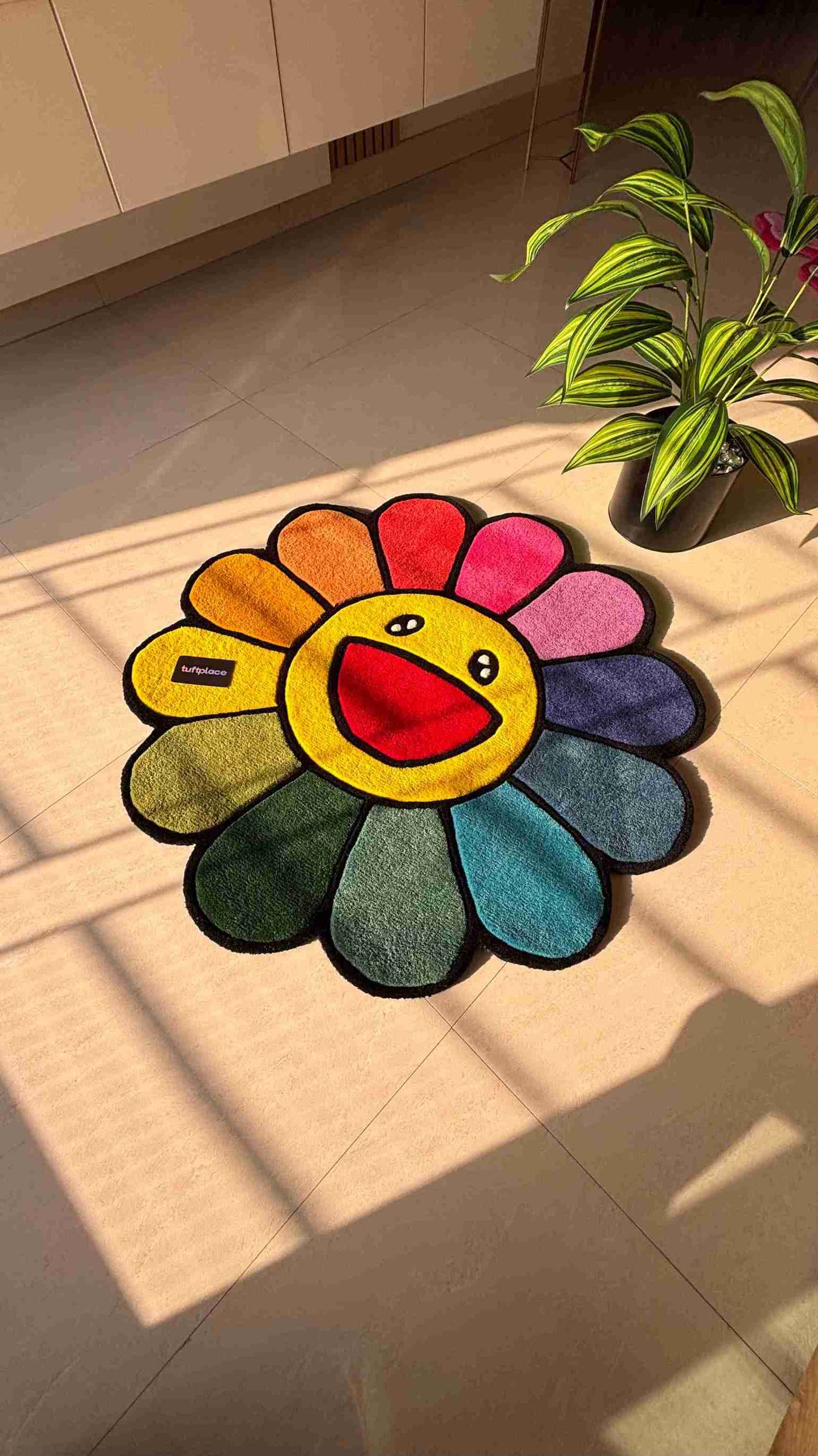 (SALE) Hypebeast Flower Custom Rug by Tuftplace