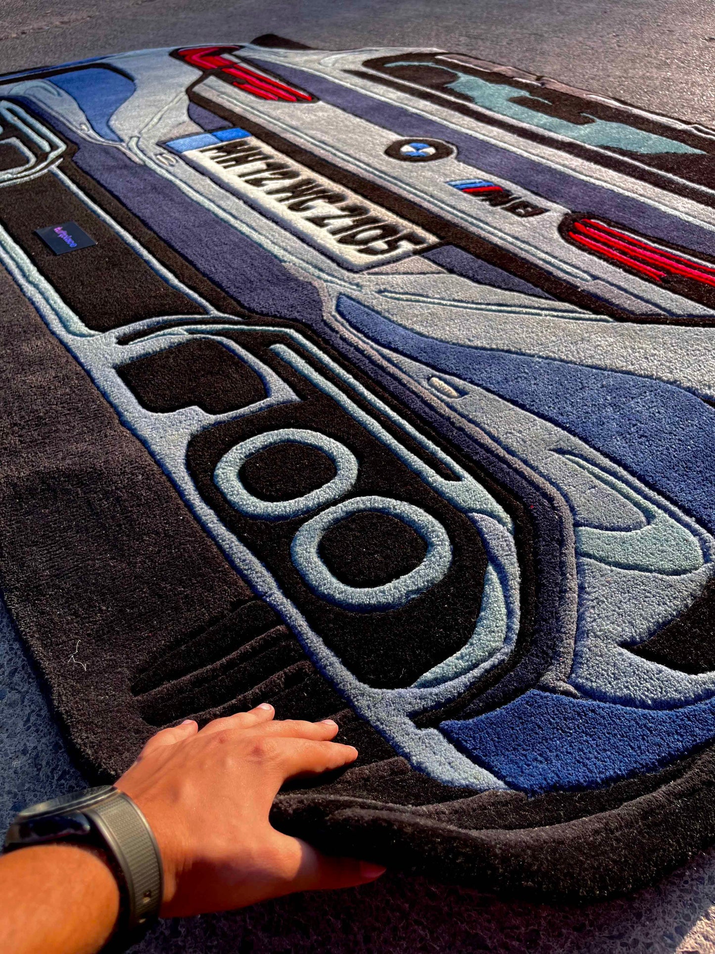 M8 Competition Car Custom Rug by Tuftplace