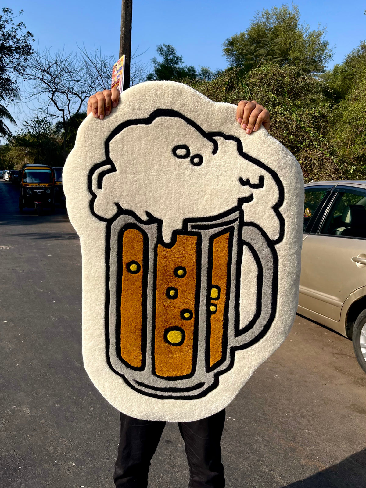 Foster Beer Rug Beer Glass Custom Rug by Tuftplace – Tuftplace India