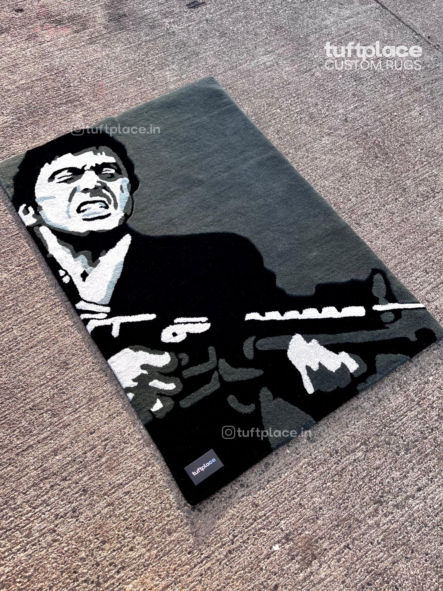 Scarface Tony Montana Custom Rug by Tuftplace