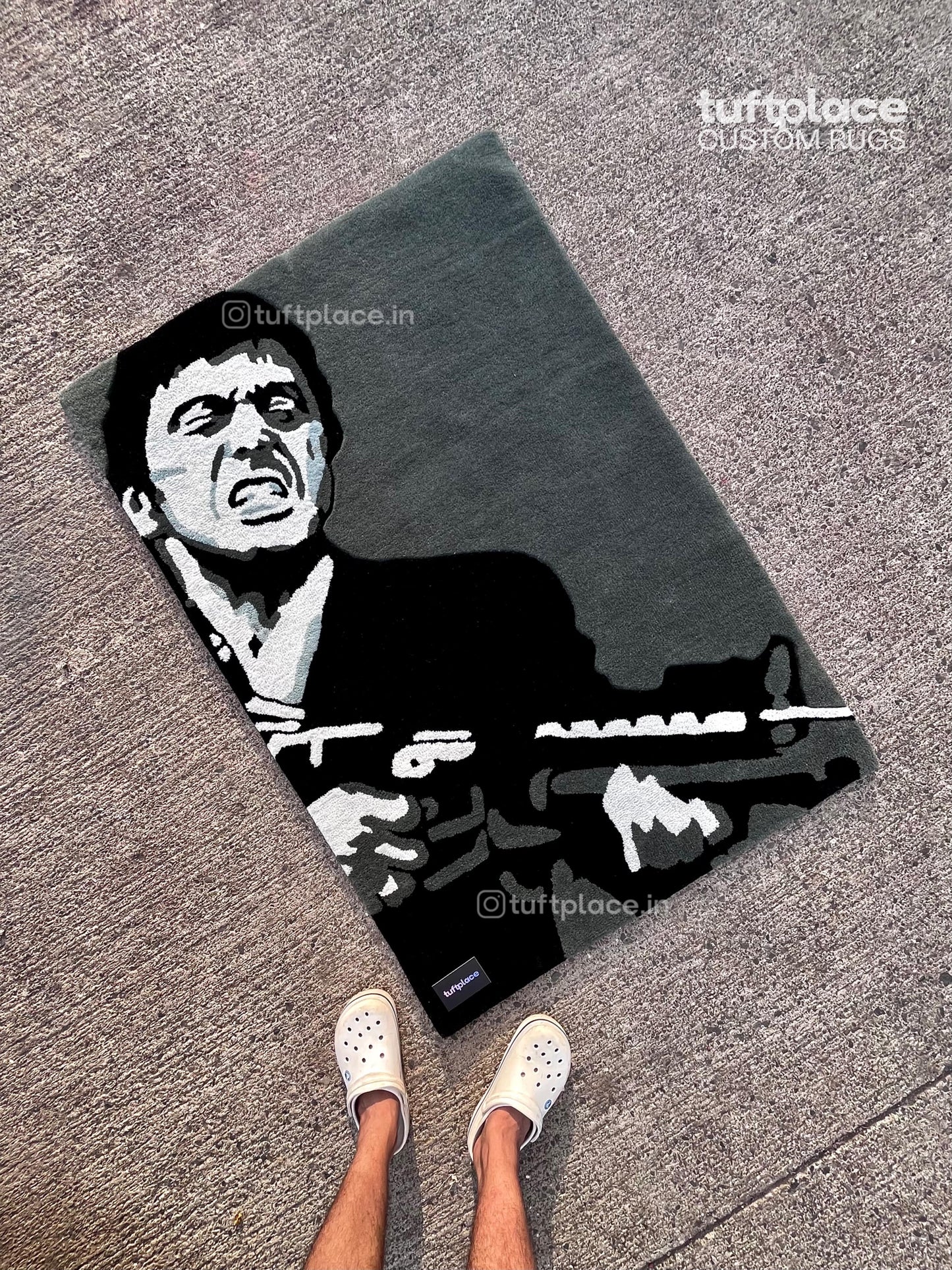 Scarface Tony Montana Custom Rug by Tuftplace