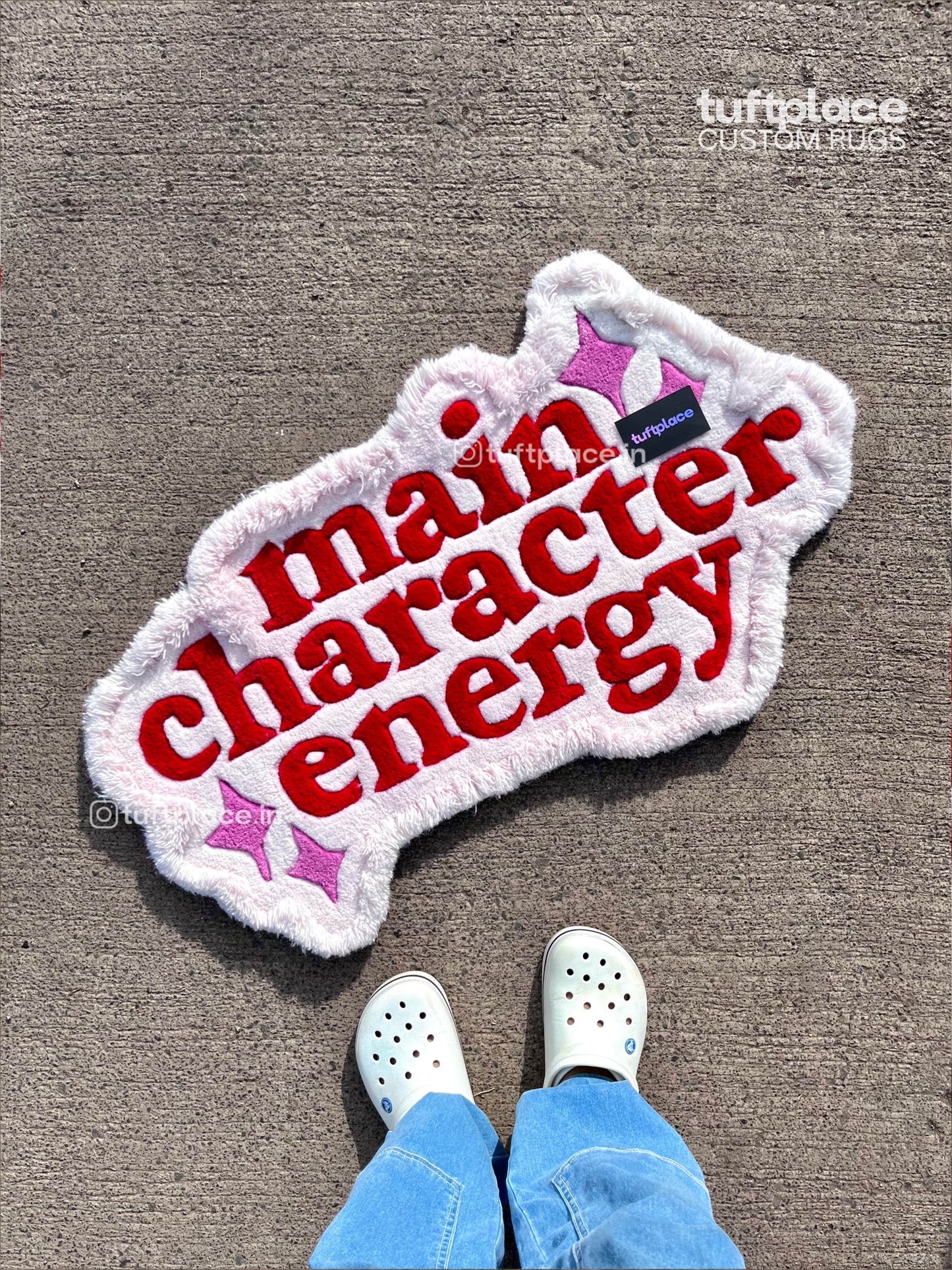 (SALE) Main Character Energy Custom Fluffy Rug by Tuftplace