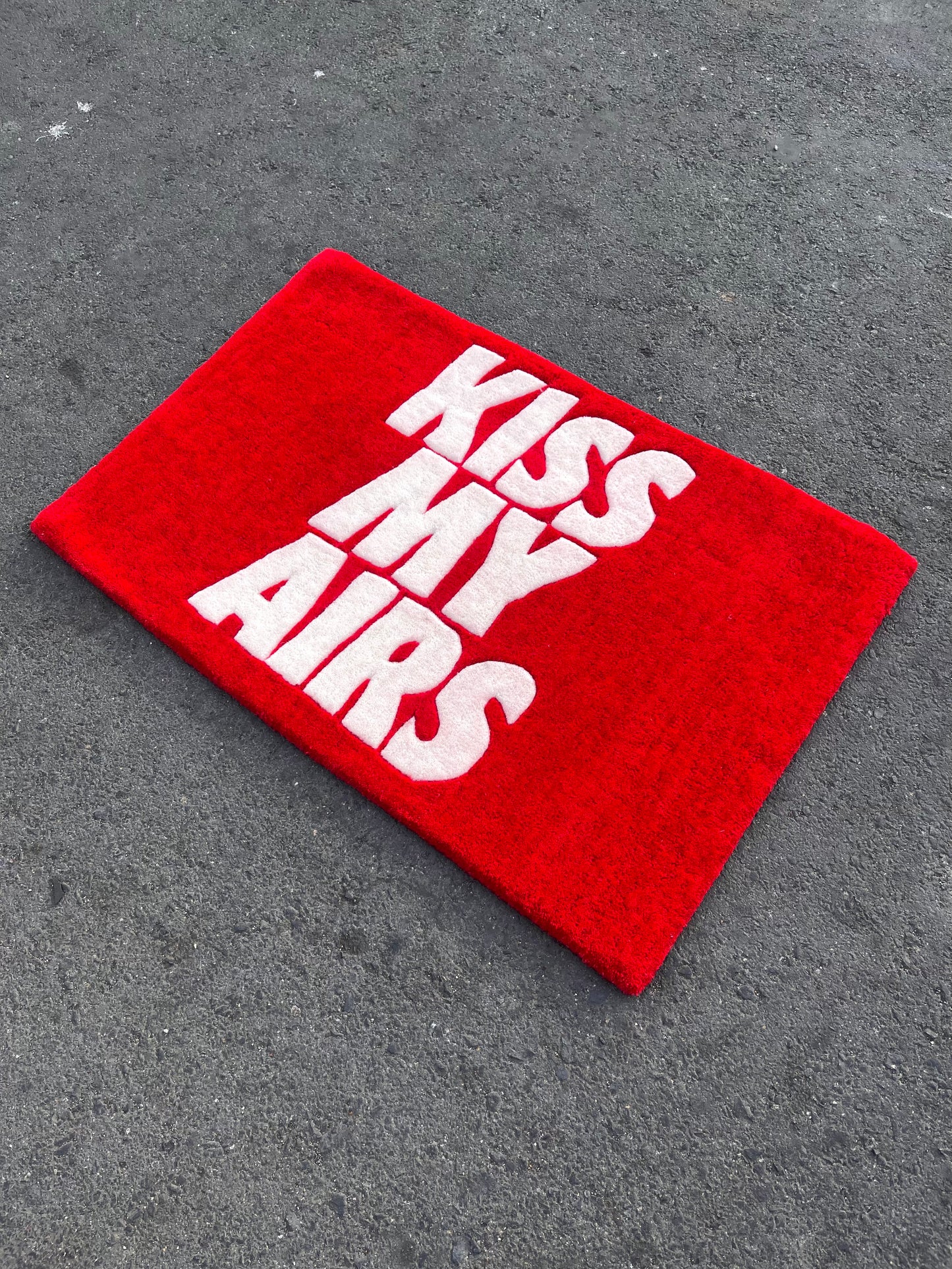 Kiss My Airs Red Custom Rug by Tuftplace