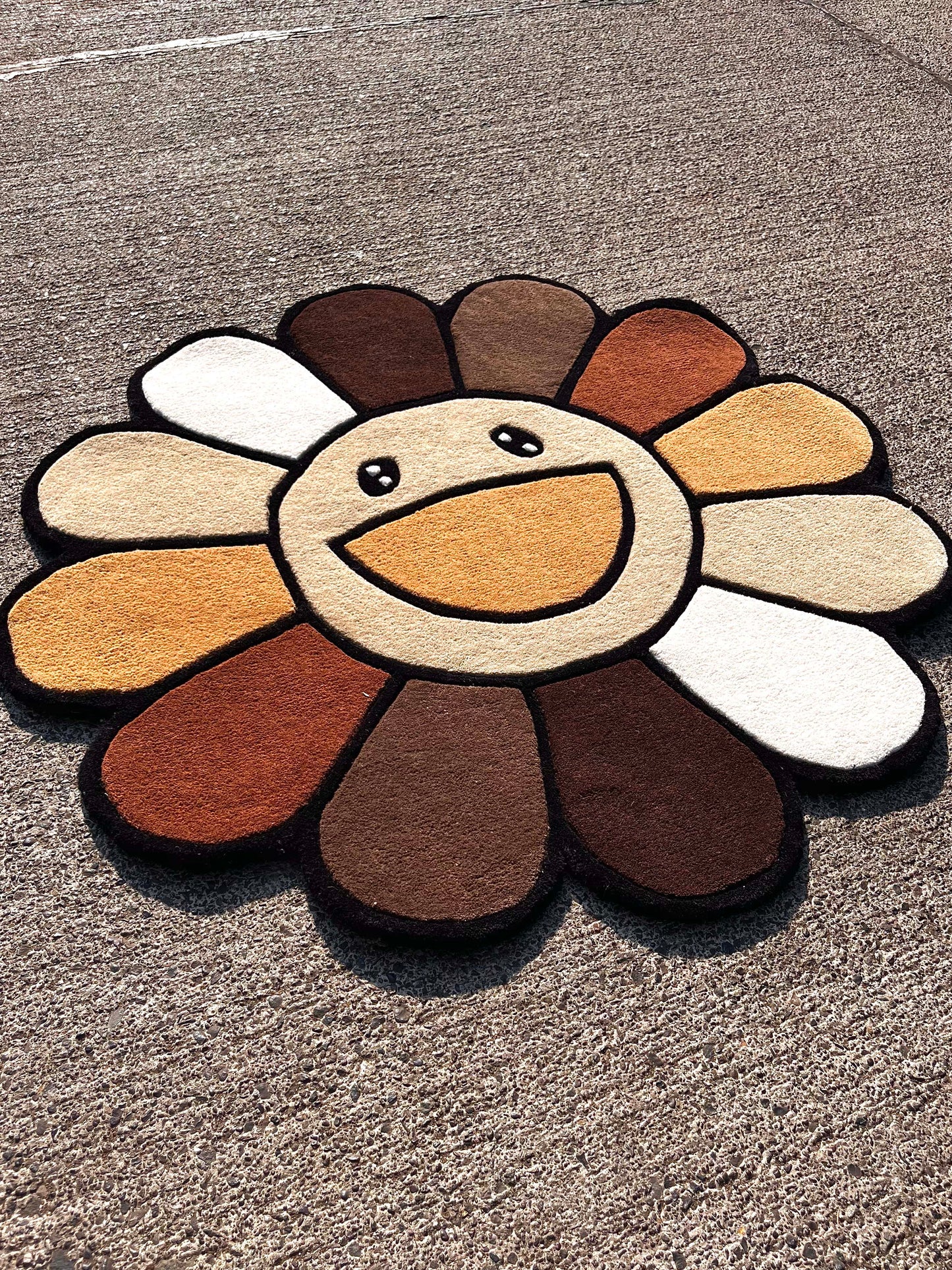 Hypebeast Flower MochaKami Custom Rug by Tuftplace