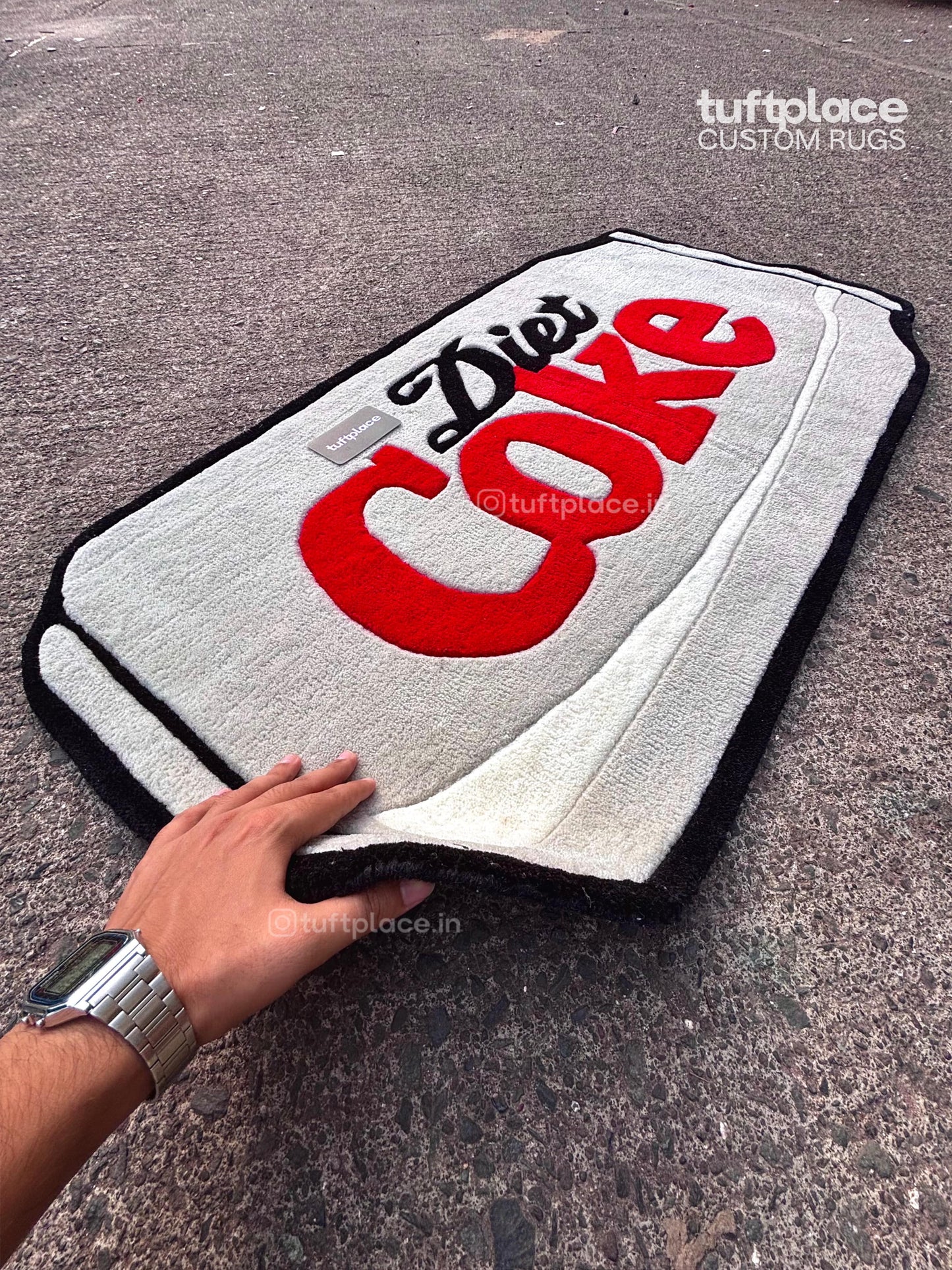 Diet Coke Art Custom Rug by Tuftplace