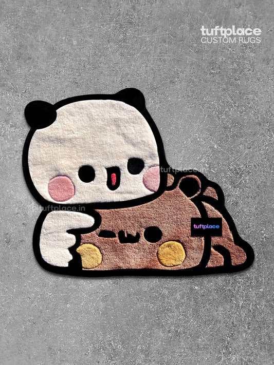 Cute Bear n Panda Custom Rug by Tuftplace