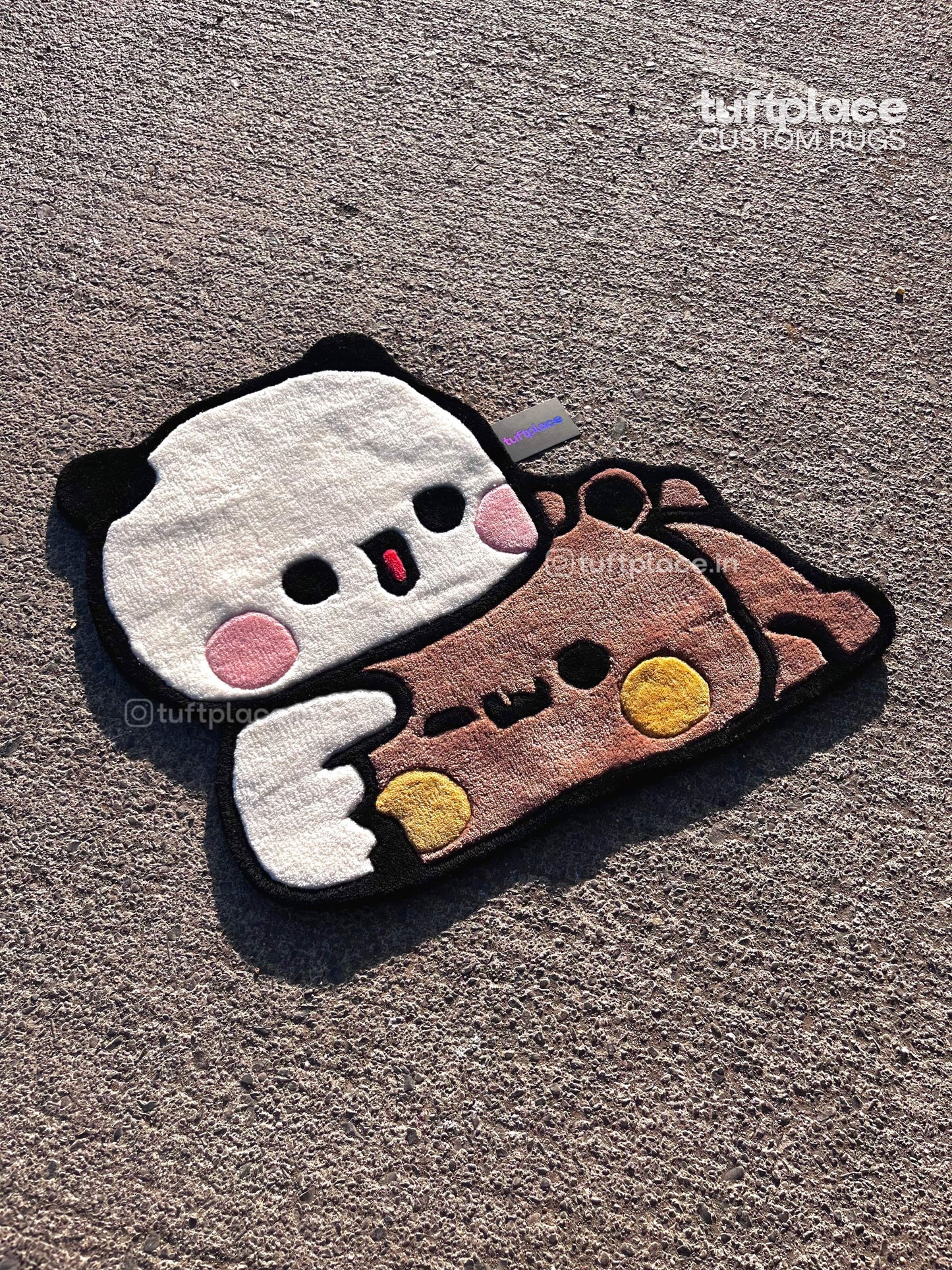 Cute Bear n Panda Custom Rug by Tuftplace