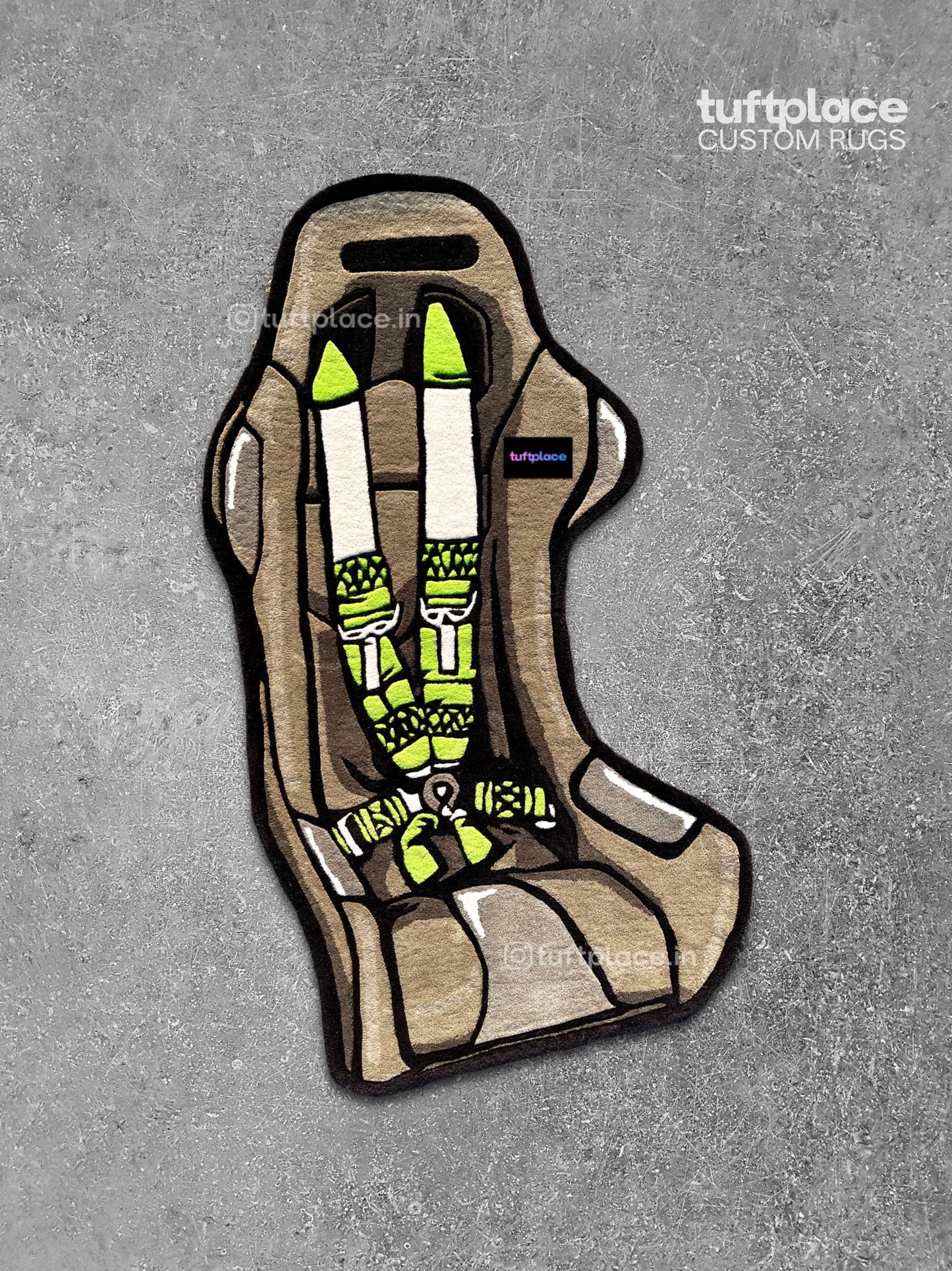 Race Car Seat Custom Rug by Tuftplace