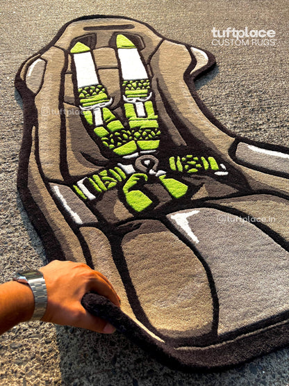 Race Car Seat Custom Rug by Tuftplace