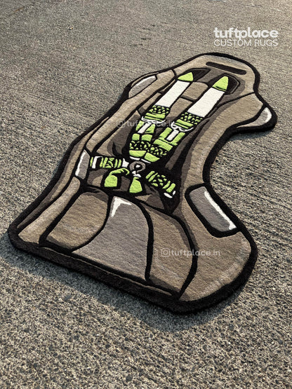 Race Car Seat Custom Rug by Tuftplace