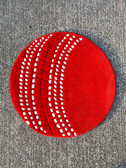 Cricket Ball Custom Rug by Tuftplace