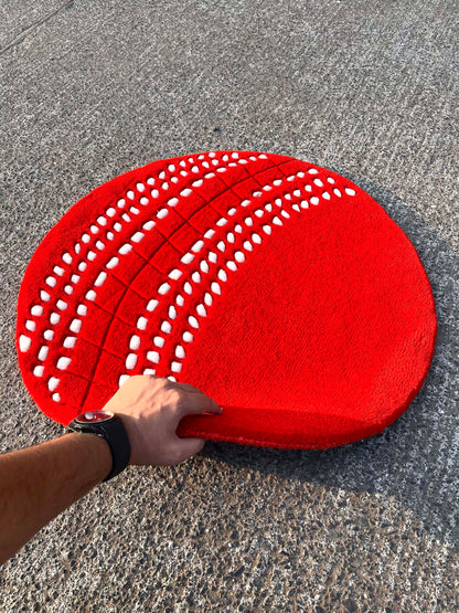 Cricket Ball Custom Rug by Tuftplace