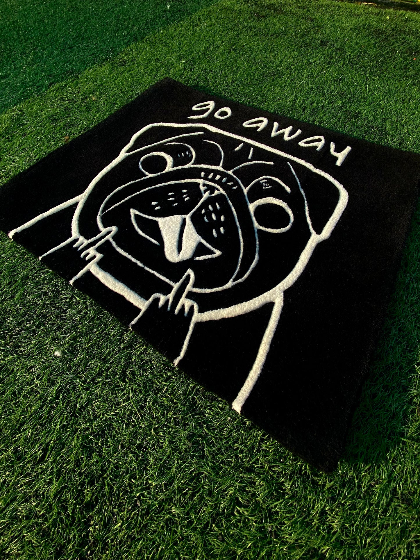 Go Away Pug Rug by Tuftplace